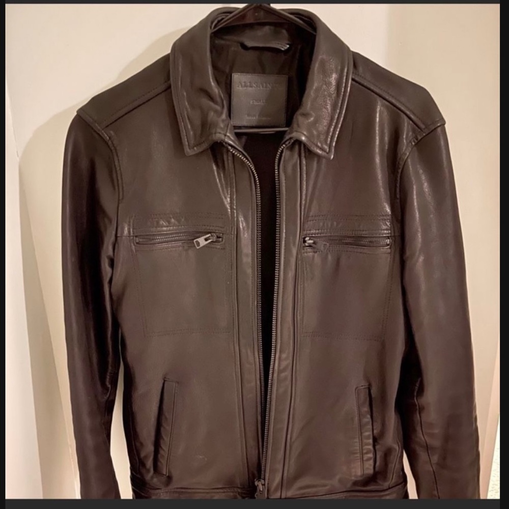 Men’s All Saints Lark Leather Jacket